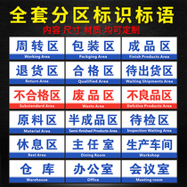 Factory workshop sign signboard Warehouse area signboard Partition signboard Department signboard House sign Factory inspection safety warning sign Aluminum plate Acrylic sign signboard signboard customization