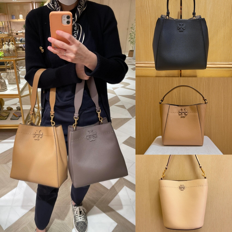 Tb Women's Bag New Style Transformable Bucket Bag Casual Tote Bag Handbag Shoulder Crossbody Bag Fashionable Commuter Cylindrical Bag