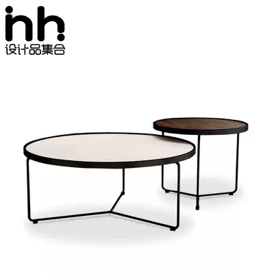 Nordic round combination coffee table ins designer side a few small apartment office simple creative iron coffee table