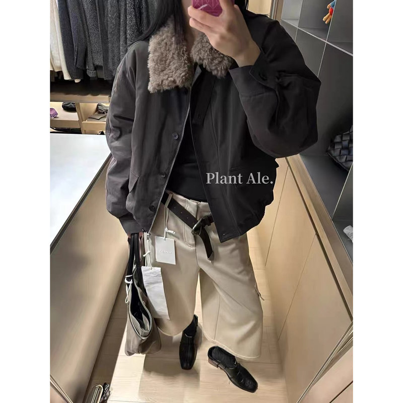 Plant Ale Genuine 2025 Winter New Korean Style Wool Collar 90 White Goose down Jacket Warm Coat for Women