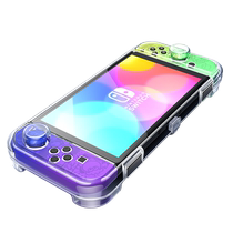 Nintendo switch protective cover transparent full shell switcholed all-in-one hard shell nintendo game console shell ns one-piece silicone soft shell oled storage box