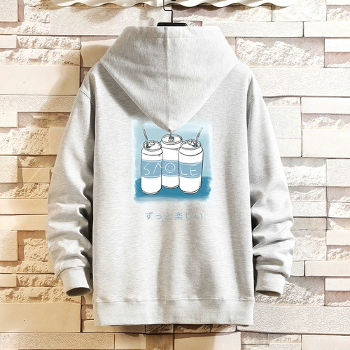 Трендовый демисезонный кардиган, толстовка с капюшоном с капюшоном, спортивная куртка для школьников, свободный крой, большой размер, в корейском стиле