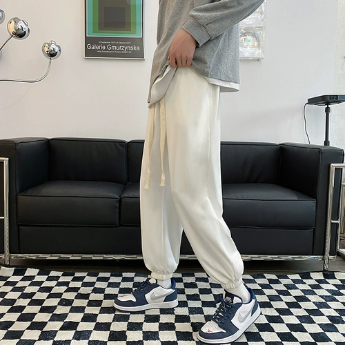 Летние спортивные трендовые штаны, повседневные брюки, большой размер, оверсайз