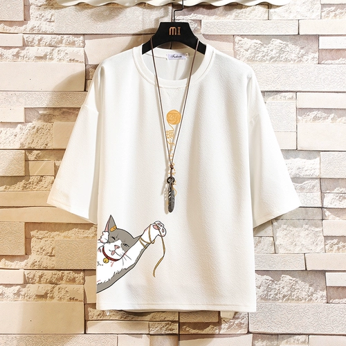 Летняя футболка с коротким рукавом, летняя одежда, большой размер, свободный крой