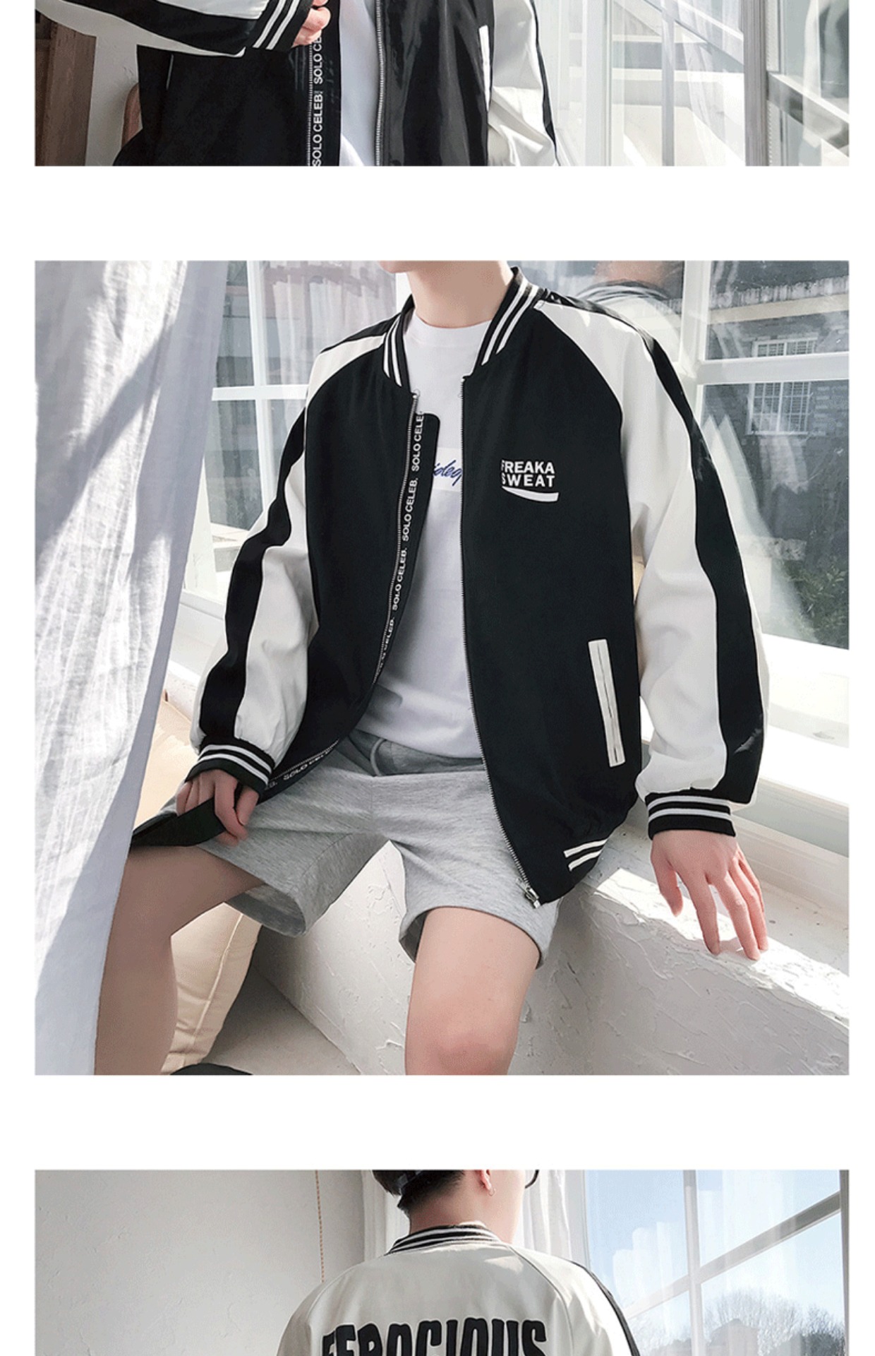 Áo khoác nam mùa xuân phiên bản mới của Hàn Quốc bomber jacket nam