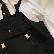 P home triangle standard short vest skirt 2021 early spring new chest bag adjustable strap sleeveless dress