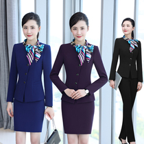 Hotel front desk overalls autumn and winter professional suits female jewelry store Foreman uniform beautician overalls
