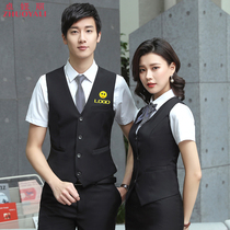 Men and women with the same professional vest set hotel manager Front desk work clothes property uniform sales dress summer