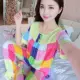 Mùa xuân và mùa hè cotton lụa mỏng tháng quần áo đồ ngủ sau sinh thoải mái phục vụ nhà quần áo bà bầu - Bộ Pajama