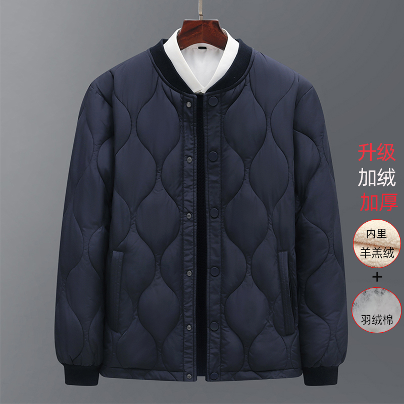 Middle aged men's down cotton padded jacket dads Dad cotton suit thickened Grandpa winter clothing jacket shirt small cotton padded jacket-Taobao