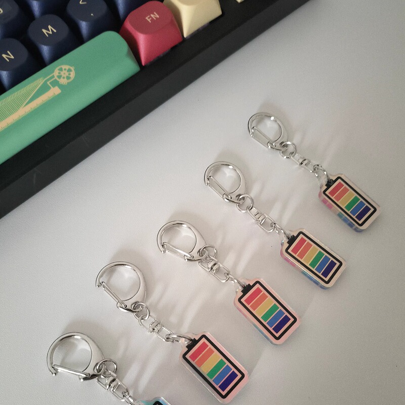 Nanal Original Design Rainbow Keychain Niche Laser Personalized Creative Simple Bag Pendant Gift Accessory Nanal Original Design Rainbow Keychain Niche Laser Personalized Creative Simple Bag Pendant Gift Accessory