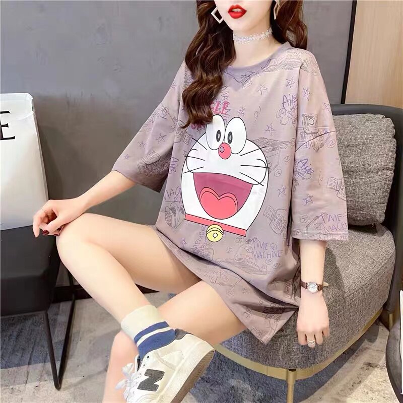 Pure cotton pregnant woman clothes out for 2022 new loose spicy mother short sleeve T-shirt female summer dress with long version pregnant woman blouse