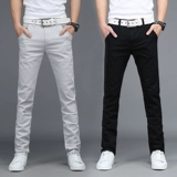 Мужские эластичные утепленные трендовые осенние штаны, коллекция 2023, в корейском стиле