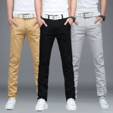 Мужские эластичные утепленные трендовые осенние штаны, коллекция 2023, в корейском стиле