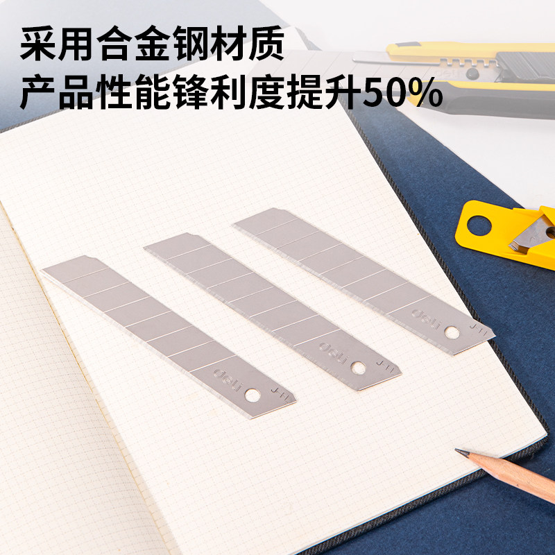 Deli Utility Knife Blades 18mm Wallpaper Knife Industrial Utility Knife Replacement Carving Knife Special Knife Pen Handmade Knife Wallpaper Knife Titanium Alloy Paper Cutter Stainless Steel A1