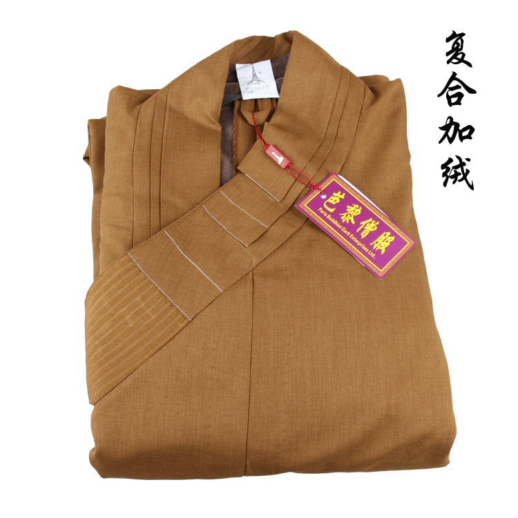 Taiwan Paris monk clothing cotton-padded jacket plus velvet long gown long gown plus velvet short gown small gown suit plus velvet Luohan gown cotton clothing