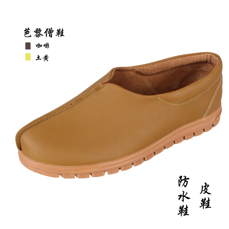 Taiwan Ballet Monk Shoes Leather Monk Shoes Rain Shoes Monk Shoes Waterproof Shoes Single Shoes Leather Shoes Super Slim Leather Monk Shoes