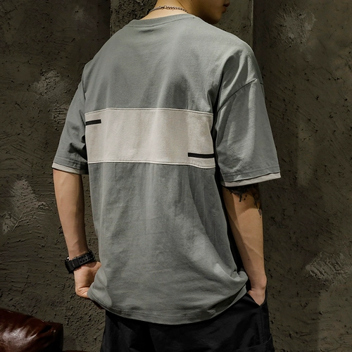 Мужская элитная дизайнерская хлопковая футболка, тренд сезона, короткий рукав, оверсайз