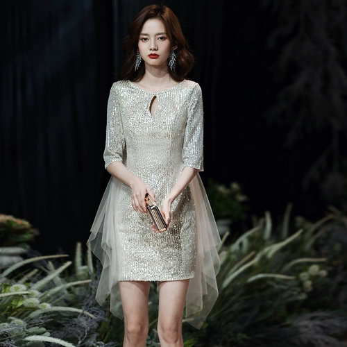 Вечернее платье, короткая элитная юбка, французский стиль