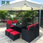 Mojia ban công bàn ghế mây kết hợp sân thượng ghế sofa sân ngoài trời giải trí sáng tạo đồ nội thất ngoài trời bàn ghế bộ bàn ghế ngoài trời giá rẻ