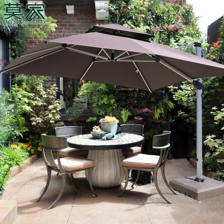 Mojia Outdoor Parasols Garden Umbrella Terrace Garden Villa Large Sun Umbrella Stall Outdoor Balcony Roman Umbrella