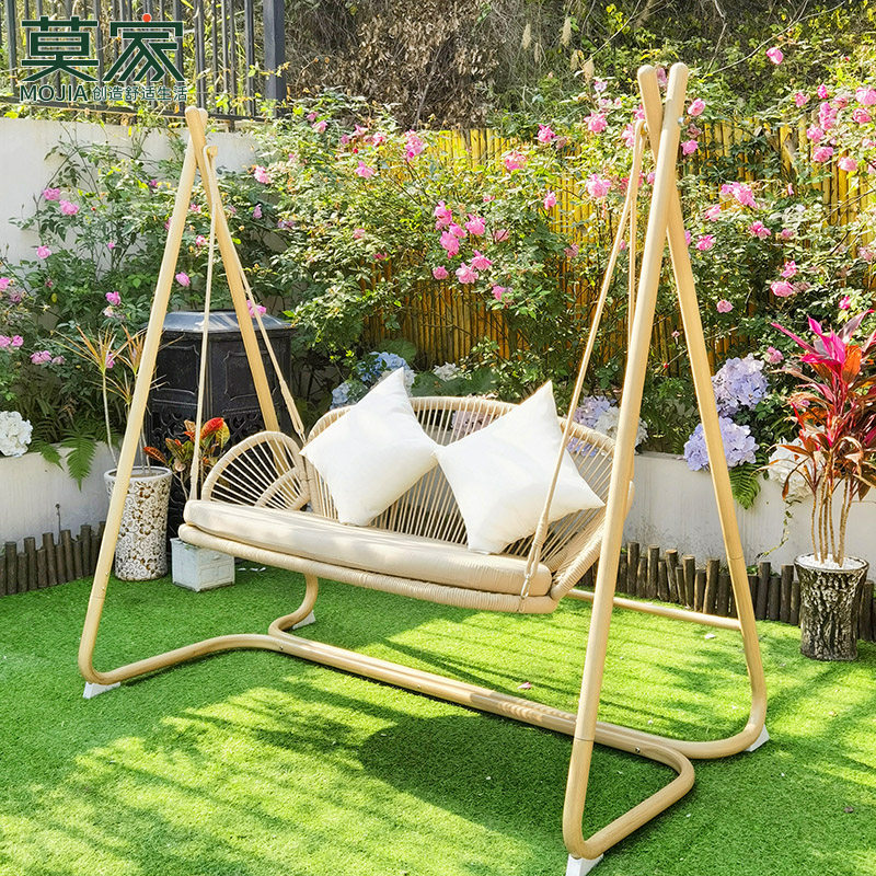Mojia Outdoor Autumn Thousands Hanging Chair Mesh Red Indoor Double Hanging Basket Rattan Chair Outdoor Patio Swing Autumn Thousands Garden Chair-Taobao