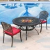 Bàn ghế BBQ ngoài trời kết hợp sân vườn ngoài trời hiện đại tối giản ngoài trời Đồ nội thất bằng sắt rèn châu Âu đúc bàn ghế nhôm - Bàn ghế ngoài trời / sân bộ bàn ghế ban công Bàn ghế ngoài trời / sân