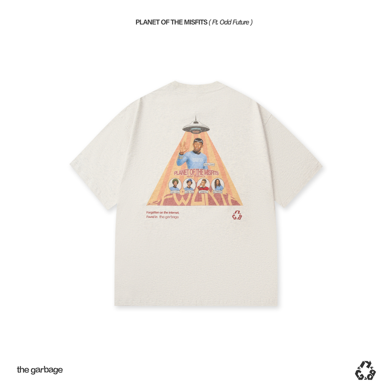The Garbage Waste Warehouse "Stranger Things" Tee Gray Odd Future Print 230g Pure Cotton