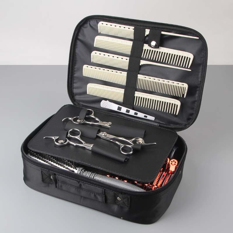 理髪ツールキット理髪店多機能はさみバッグヘアカットジッパーポータブルバリカンバッグヘアスタイリストツールボックス