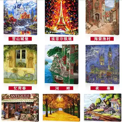 New Chinese hanging painting decompression manual class digital oil painting coloring diy Cartoon Cartoon Cartoon portrait girl personality