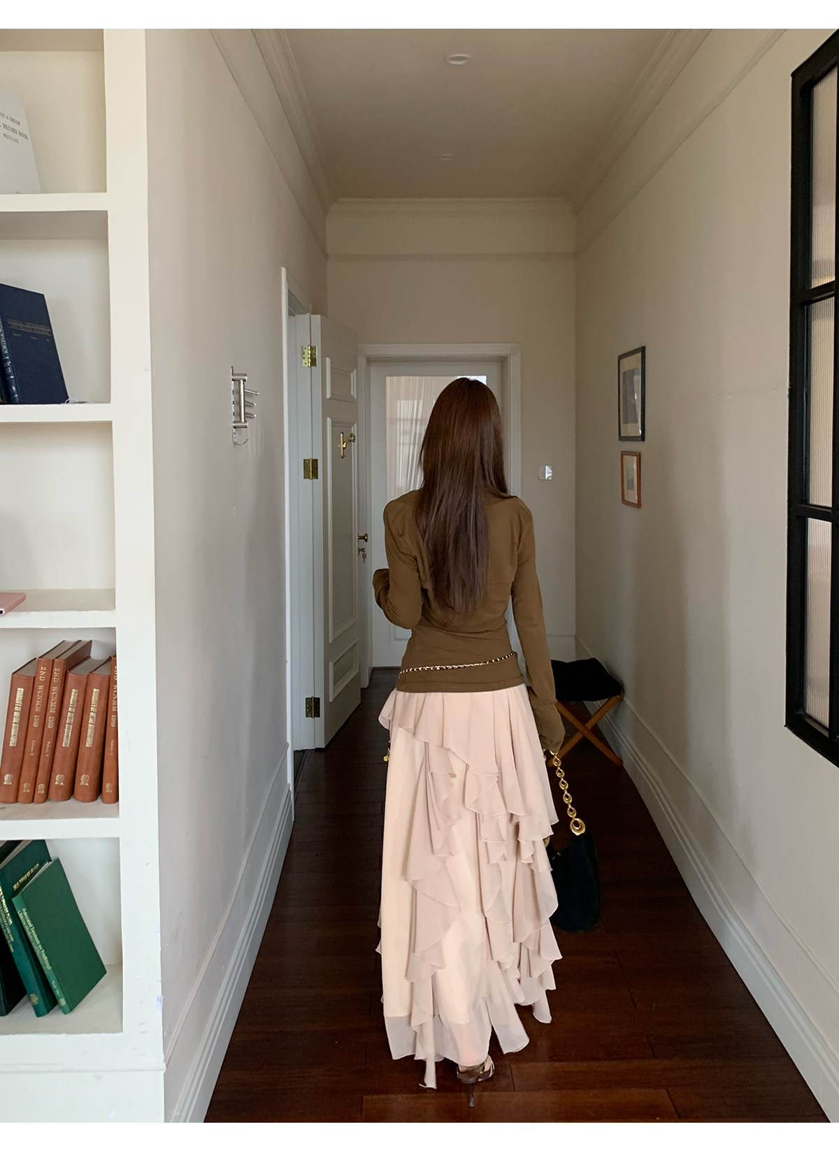 马儿MAR Французская романтическая многоярусная юбка с оборками женская универсальная стройнящая многослойная юбка-торт