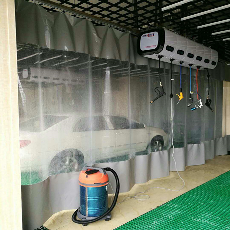 Car Wash Shop Waterproof Curtain Transparent Partition Curtain Car Beauty 4S Store Dust-free Workshop Dust Resistant Sliding Door Curtain Car Wash