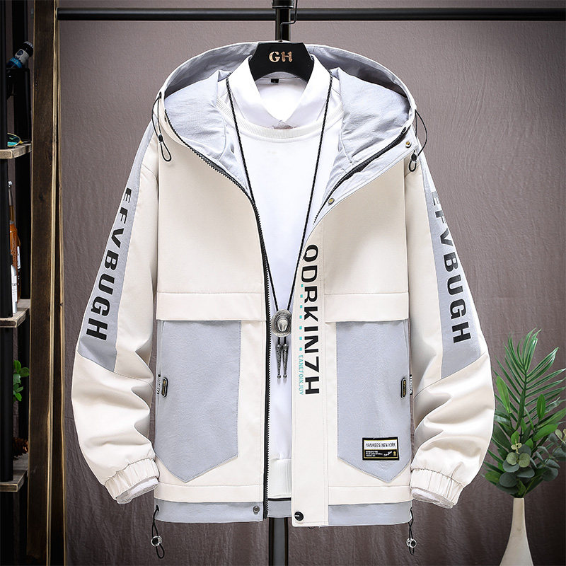 Wears coat men's tide of spring and autumn trend of Handy Jacket Teen Junior High School Clothes