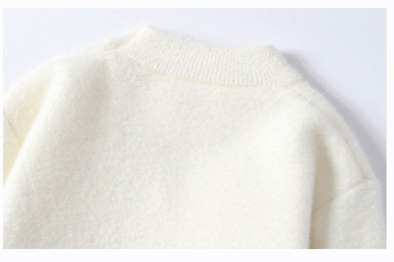 Semi-high-neck sweater for boys, autumn and winter, teenagers, junior high school and senior high school students, mink fleece, thickened base layer knitted sweater pic 18