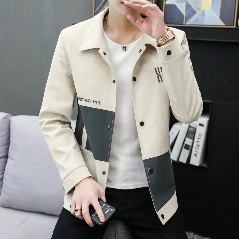 Men's Jacket for Spring and Autumn 2026, New Trendy Brand, Cool and Stylish, Street-Style Lapel Jacket, Trendy Korean Version, Versatile Casual Clothing