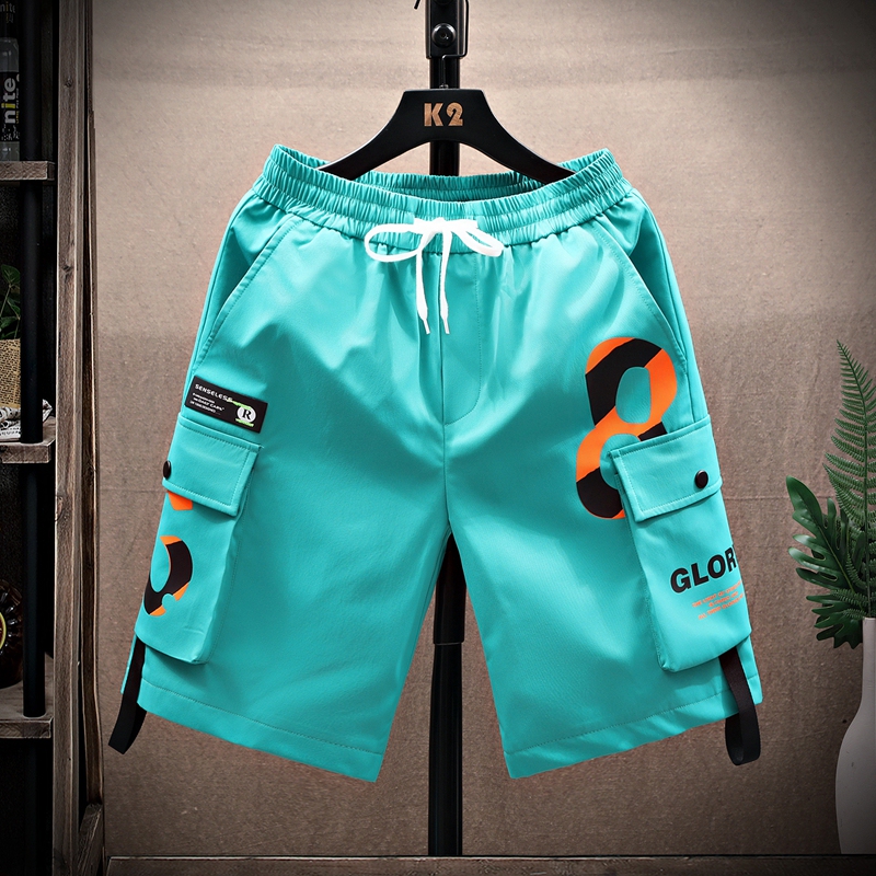 Summer 5-Point Shorts for Men, Trendy Brand Loose Workwear Shorts for Teenagers, Suitable for Middle and High School Students