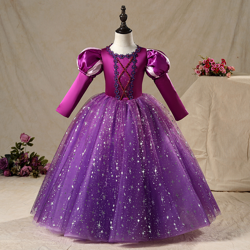 Long Hair Princess Dress Girls' Birthday Dress Le Pei Sophie Dress Frozen Princess Skirt Shirt