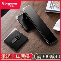 Brother Jazz square door lock Indoor bedroom door lock Modern simple American solid wood door silent split door lock