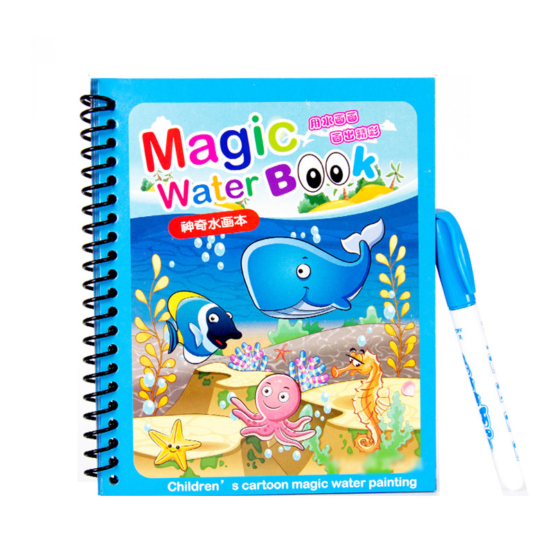Amazing Water Painting Ben Clean Water Painted with Repeated Graffiti Books Baby Puzzle drawing Ben boy Kindergarten Toys-Taobao