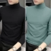 2 cái] Modal cổ cao áo sơ mi nam dài tay áo thun thu đông quần áo thu đông nhung dày ấm áp quần áo thu đông Suit phù hợp