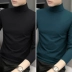 2 cái] Modal cổ cao áo sơ mi nam dài tay áo thun thu đông quần áo thu đông nhung dày ấm áp quần áo thu đông Suit phù hợp