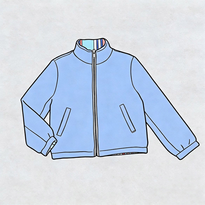 Foreign Trade Children's Clothing R Brand Boys and Girls Washed Soft Oxford Cloth Stand Collar Reversible Zipper Jacket Short Coat