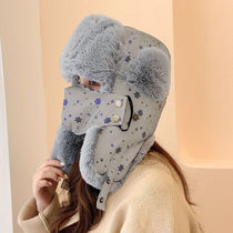 Riding electric car Dais hat Lei Fengs hat female winter thickened warm northeast protective ear cotton hat mens winter outdoor