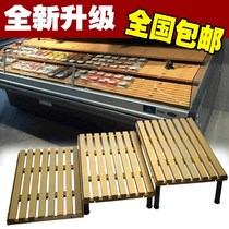 Supermarket shelves countertops high and low plates freezers display pads fresh cabinets rectangular mats vegetable steps ventilation