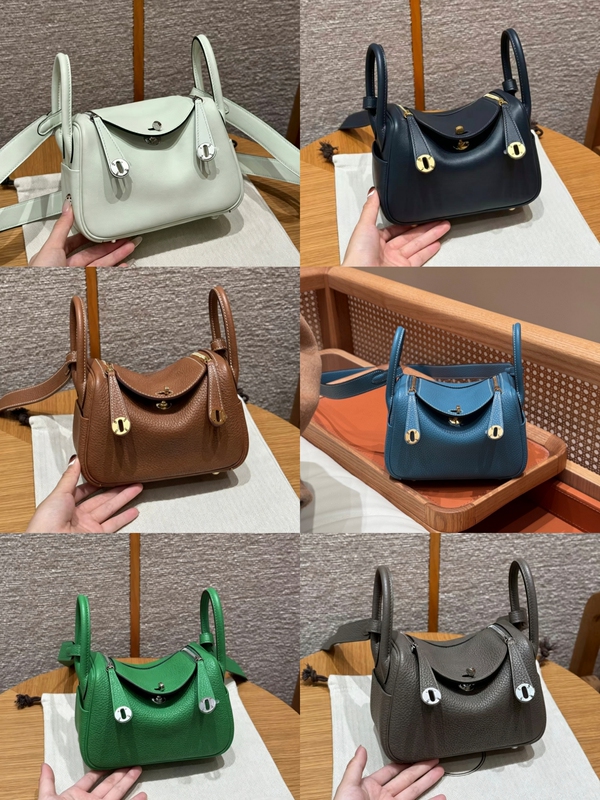Handmade Mini Lindy Bag 19/26/30 Imported Cowhide Tc Leather Suede Handbag Shoulder Crossbody Bag Women's High-End Version