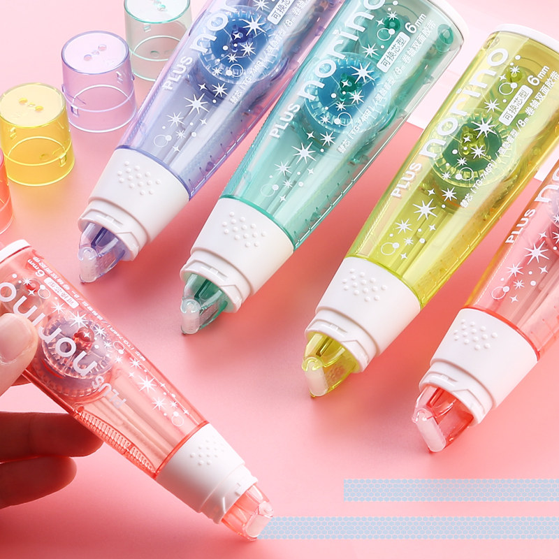 Japan PLUS double-sided tape can be replaced with core point viscose correction tape hand account beanie tape