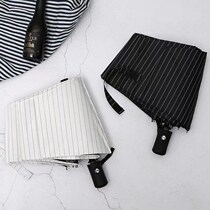 Umbrella large reinforcement thickened anti-wind girl high face value auto-shrink fully automatic sun protection UV protection