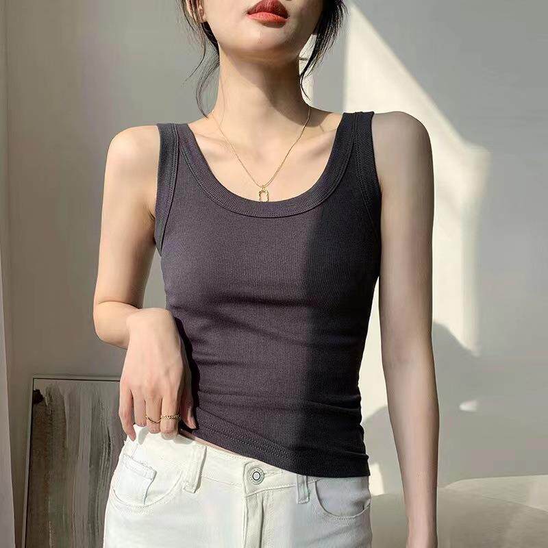 2023 Zhujijing explosion Modall cotton hanging vest woman wearing a summer thread outer wearing the undershirt