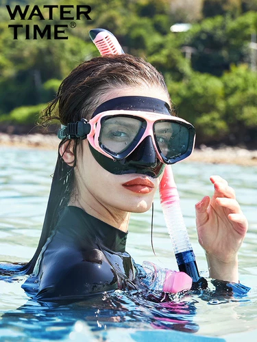 Watertime diving cover anti -呛 呛 呛 全 breathing tube snorkeling three treasure set adult myopia diving mirrors
