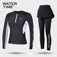 Черно -белый классический контрастный цвет [набор двухслойных брюк]